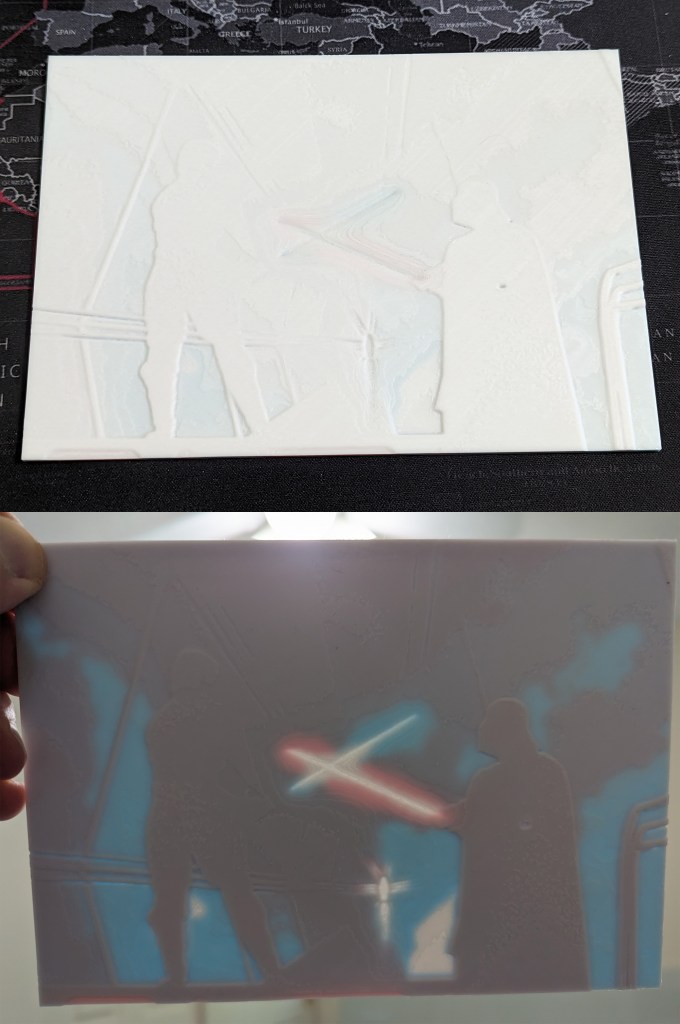 The Empire Strikes Back 3D Printed Lithophane by Custom Made Fast LLC - https://custommadefast.com